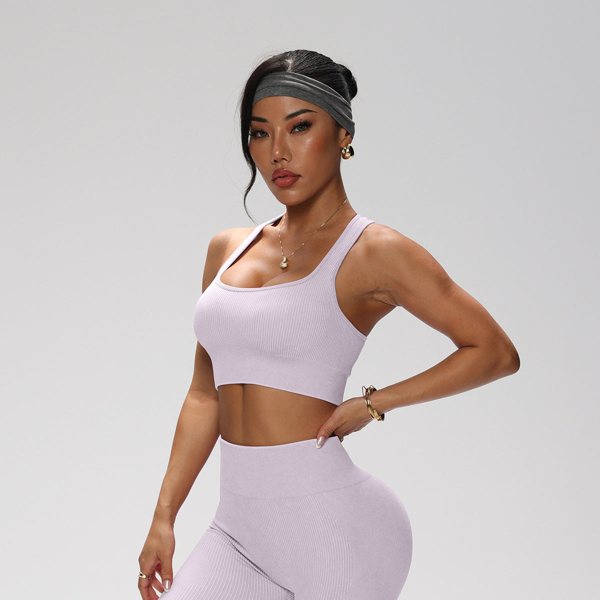 Conjunto deportivo lila – top deportivo