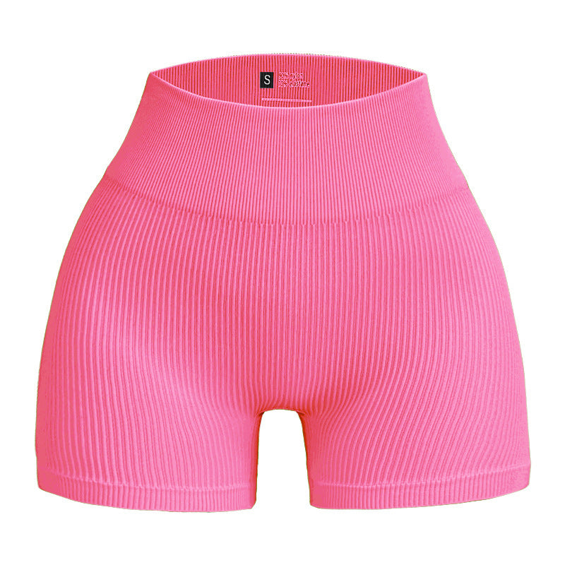 Shorts de canalé rosa
