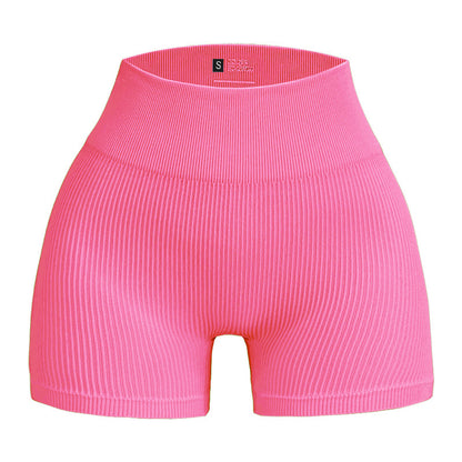 Shorts de canalé rosa
