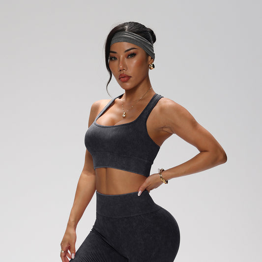 Conjunto deportivo negro – top deportivo