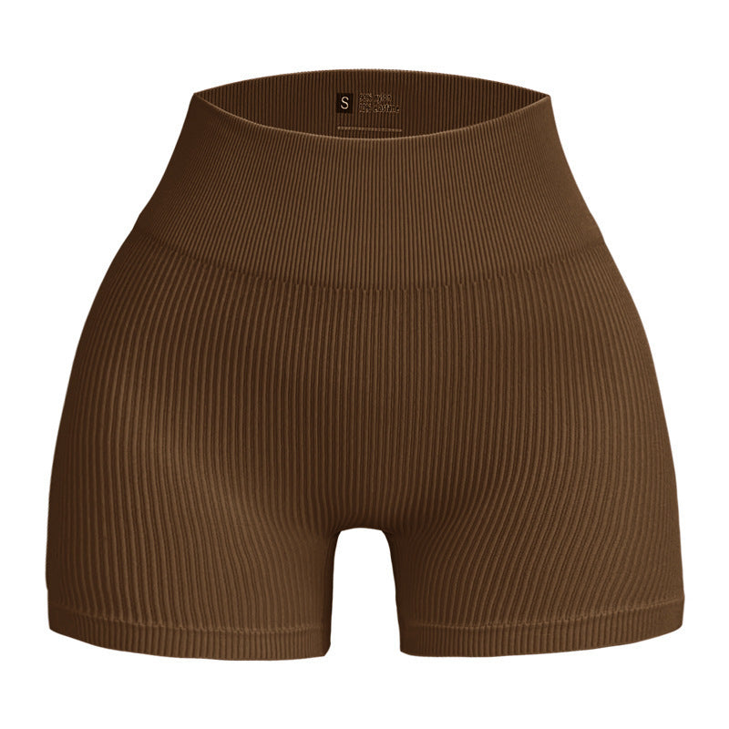 Shorts de canalé color chocolate