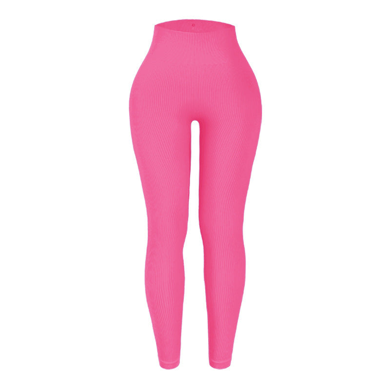 Leggings de canalé rosa