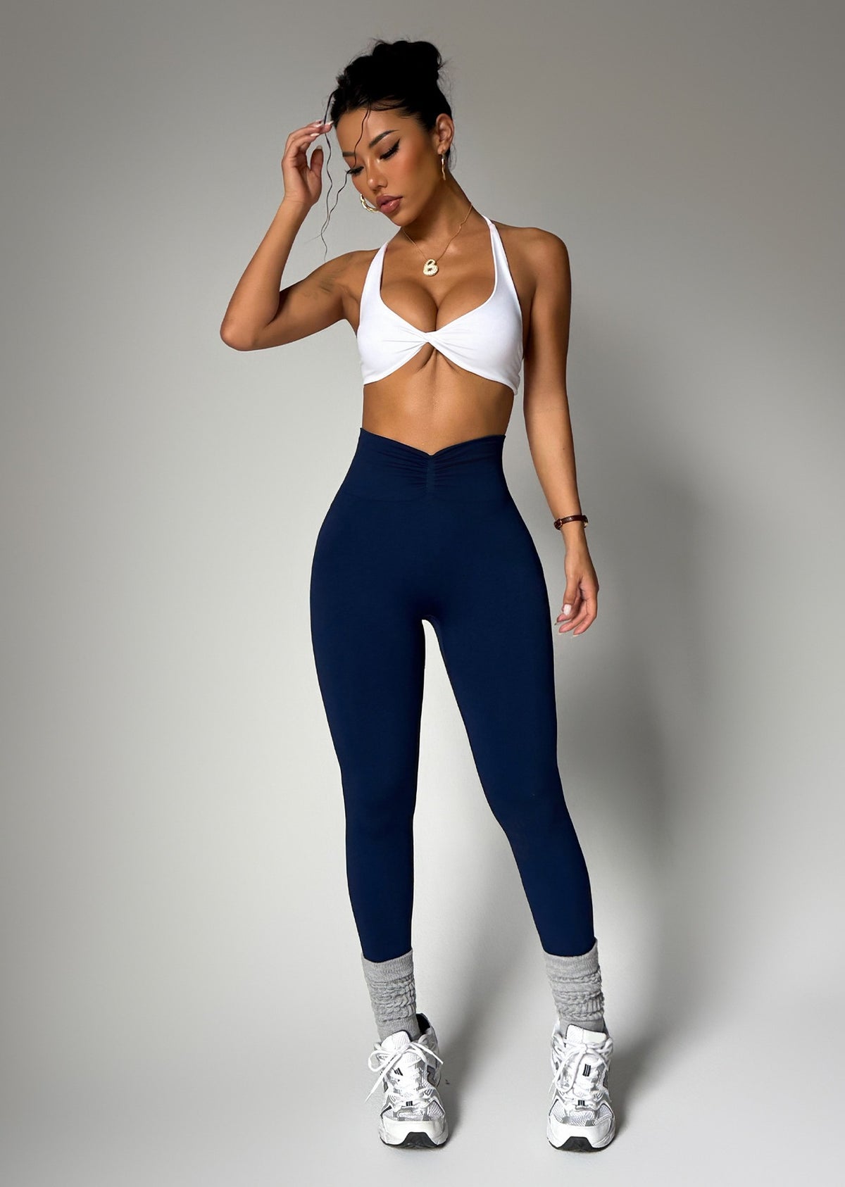 Leggings de cintura alta azul marino