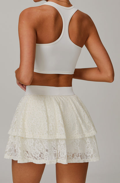 Top de encaje crema – espalda