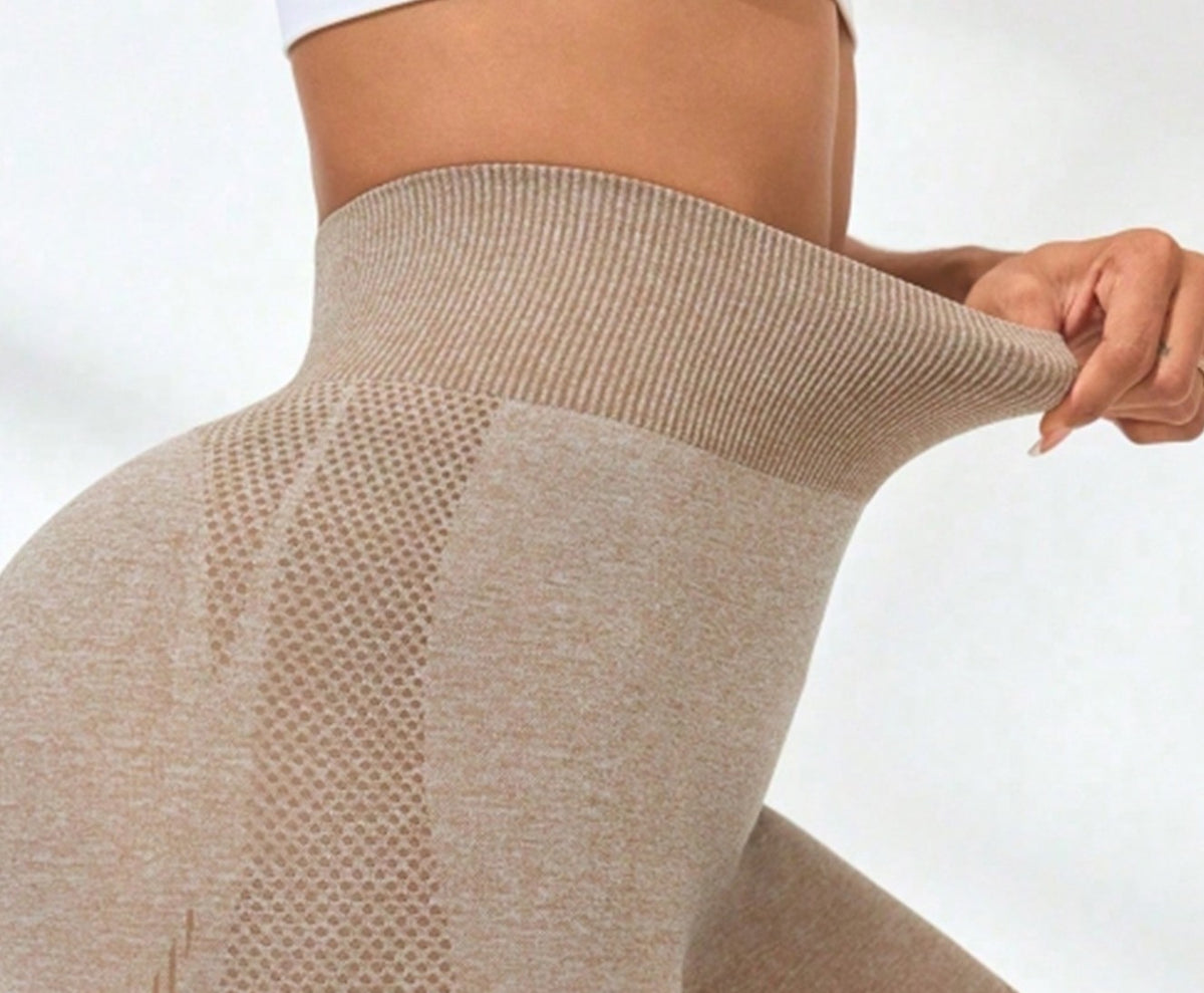 Cintura alta elástica de los leggings moka