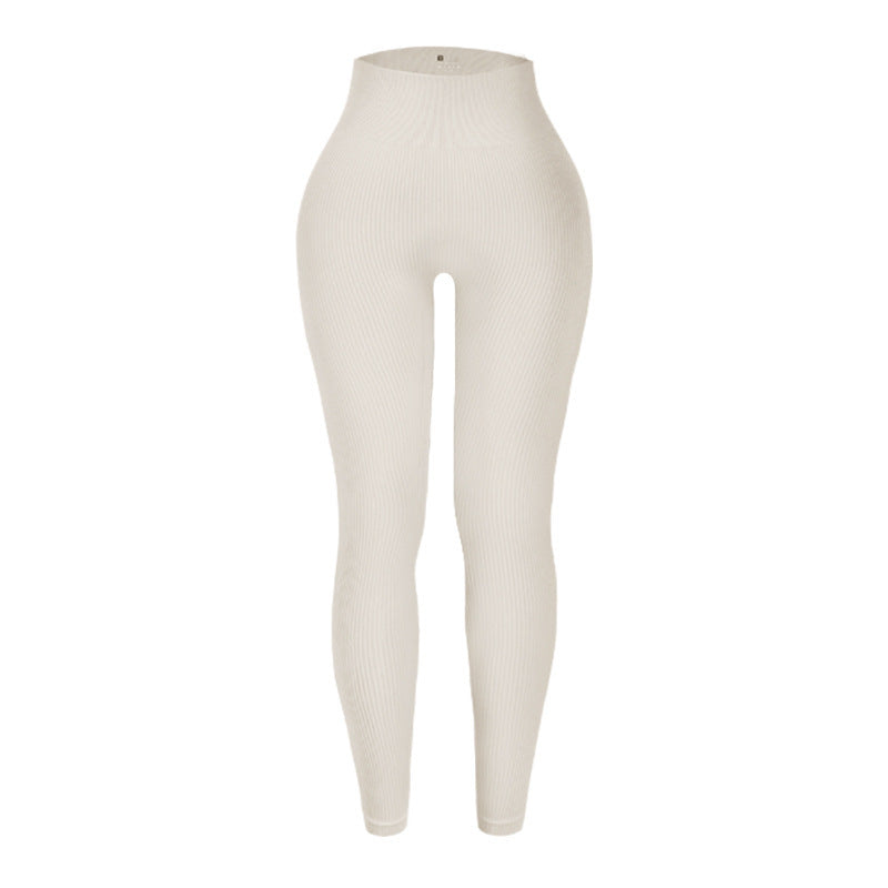 Leggings de canalé beige