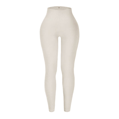 Leggings de canalé beige