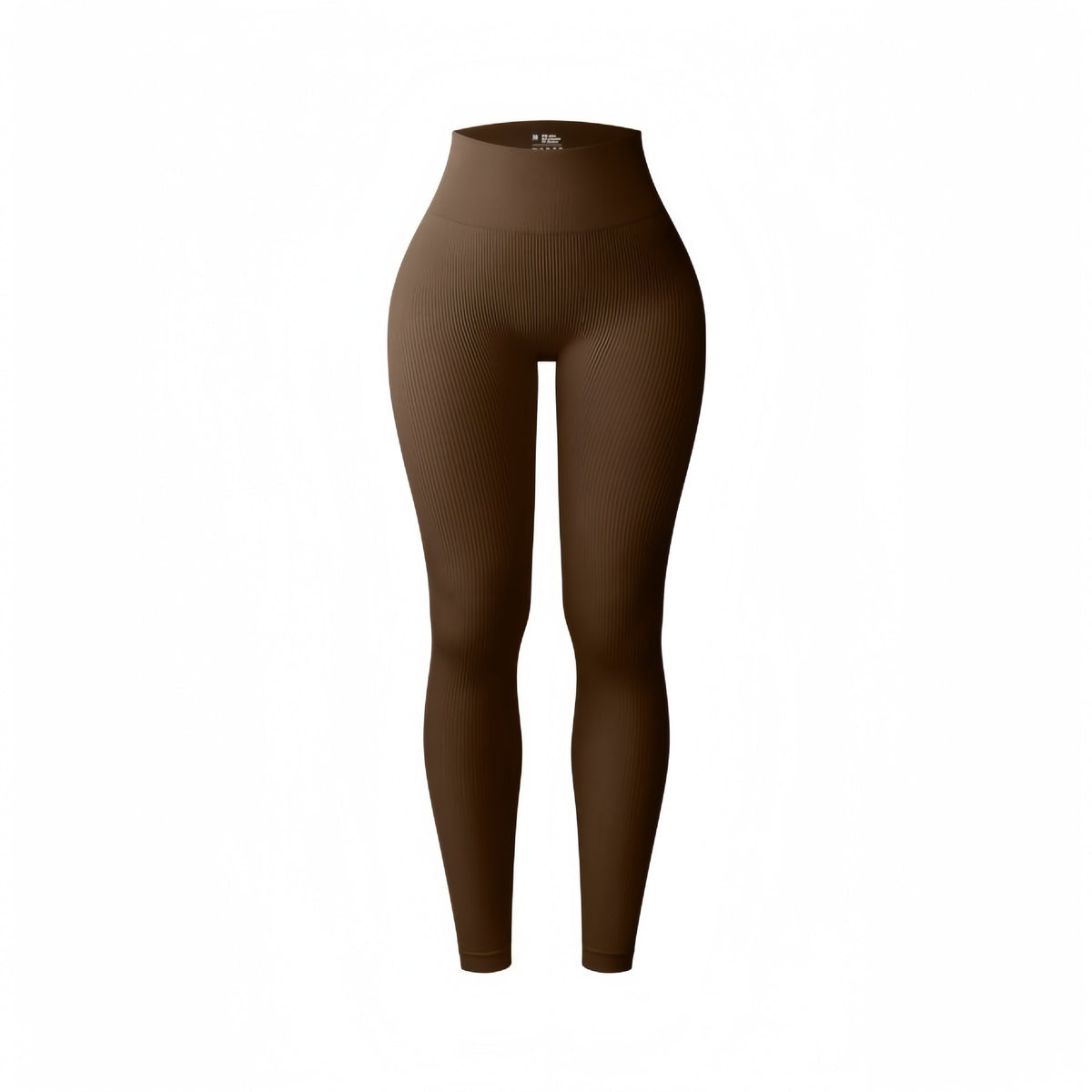 Leggings de canalé color chocolate
