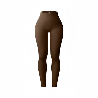 Leggings de canalé color chocolate